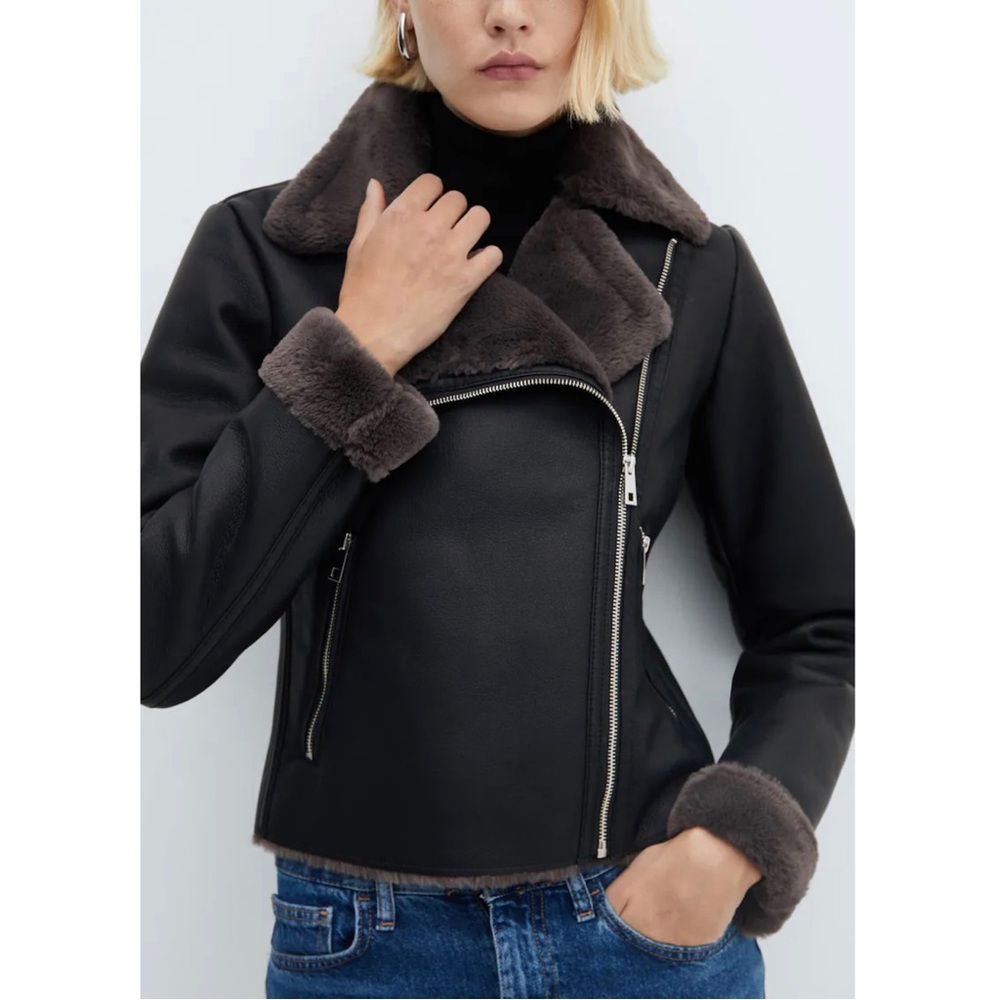 Faux Shearling-Lined Jacket